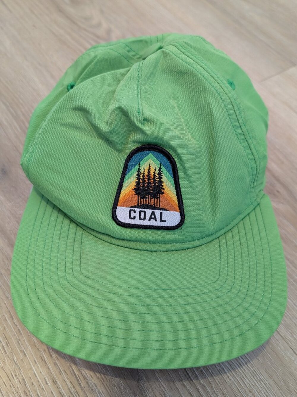 Coal One Peak Hat Lime Green Adjustable Size